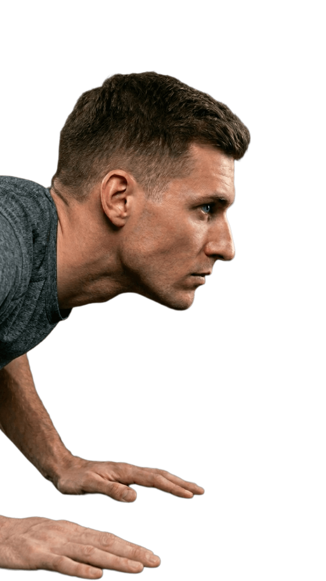 Person getting ready to work out