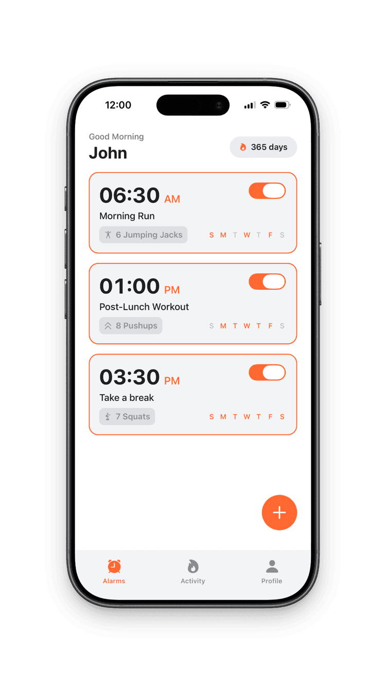 Gym Clock App Screen 3