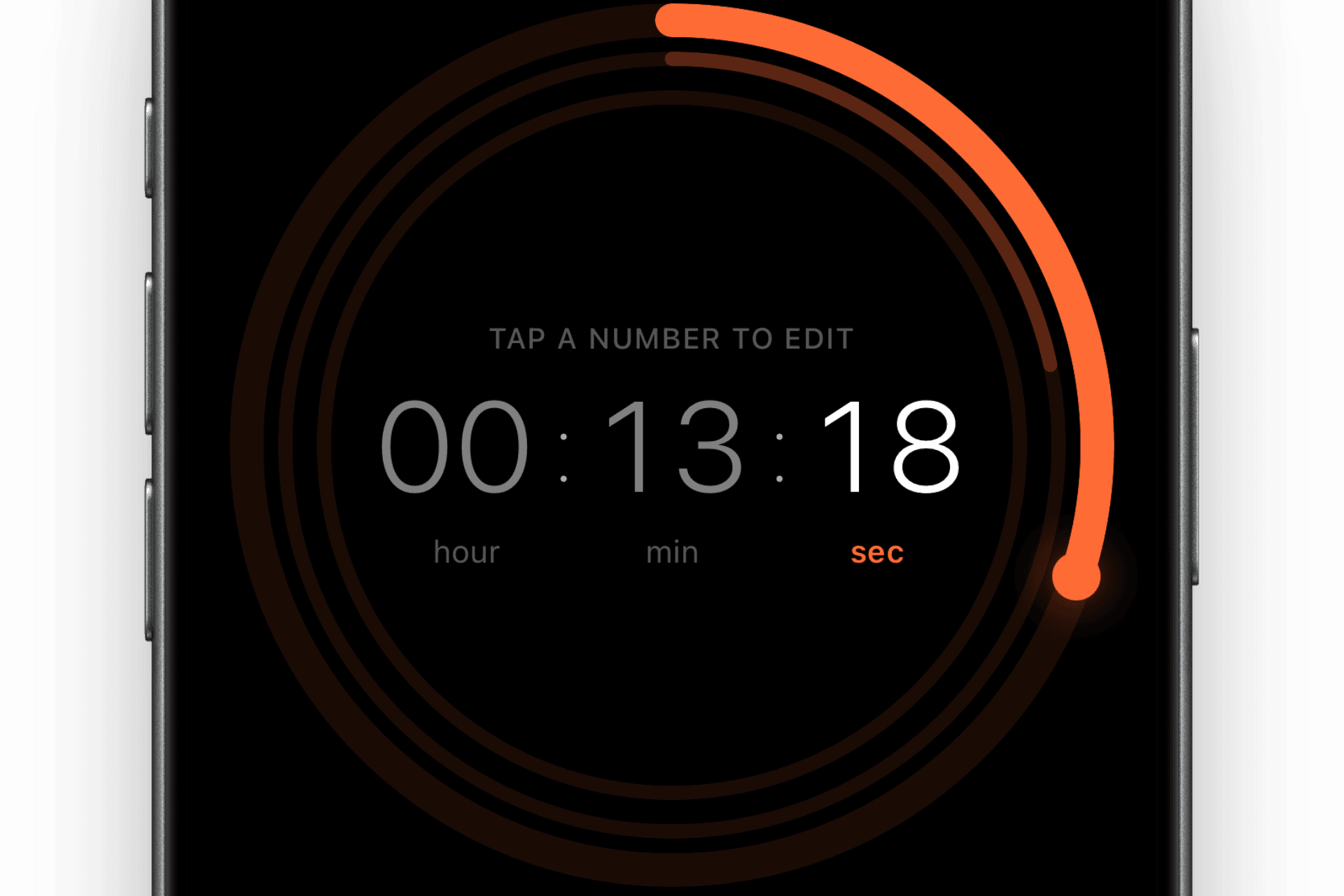 Gym Clock timer screen
